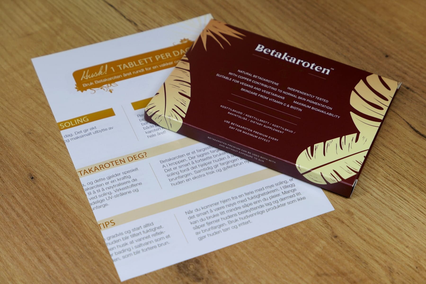 Brugermanual til betakaroten premium